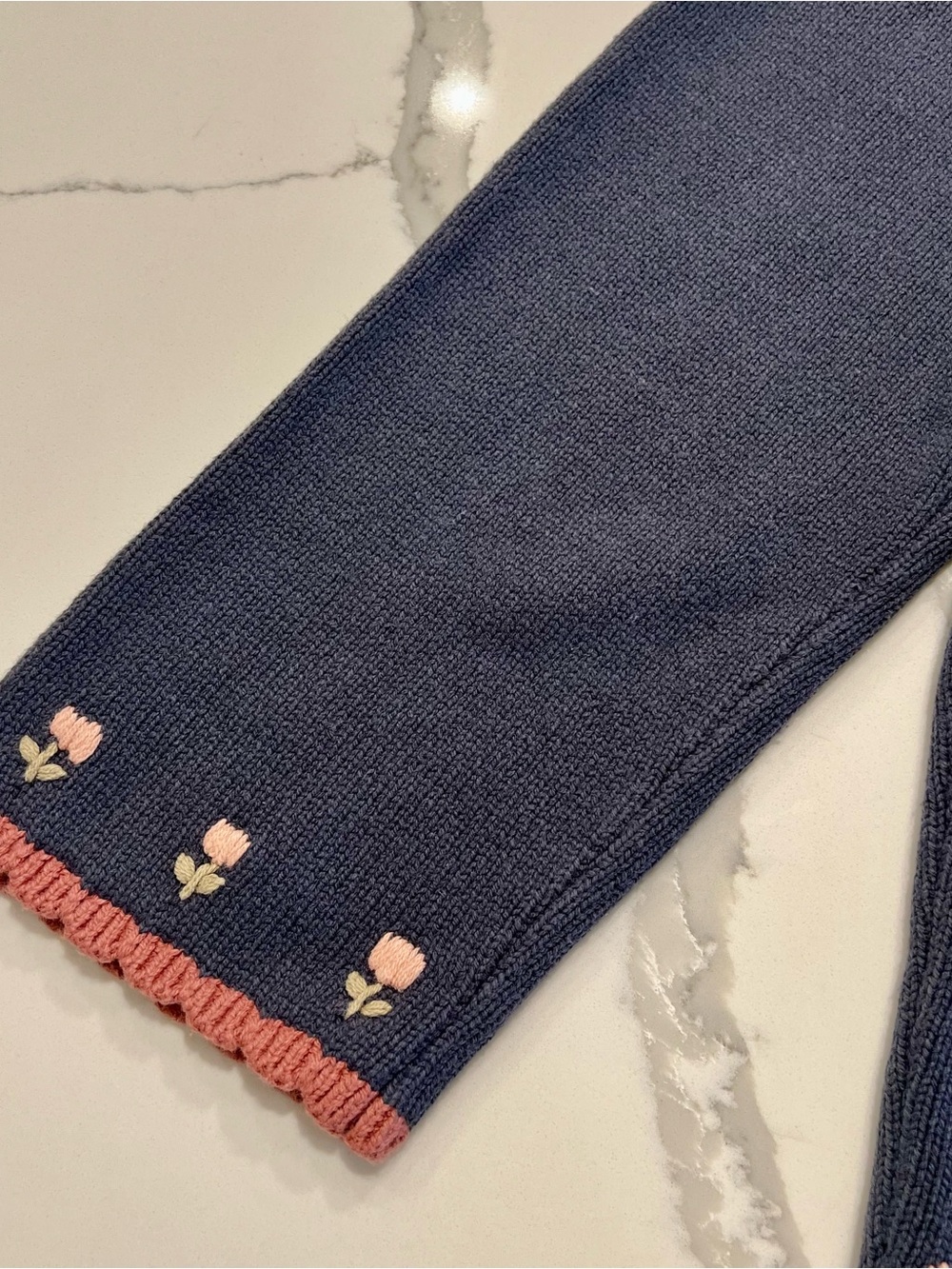 ZARA KIDS MATCHING SET- Dark Blue Knit Crocheted Top/Bottom❤️ - Picture 13 of 16